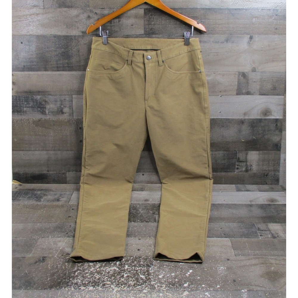 Lululemon Pants Mens 32x31 Khaki Olive ABC 5 Pocket Chino Stretch Casual LM5ABNS